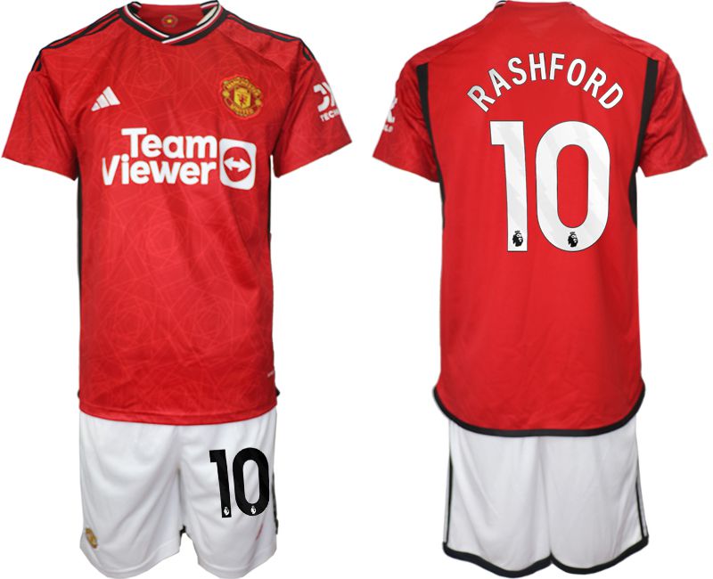 Men 2023-2024 Club Manchester United home red 10 Soccer Jersey